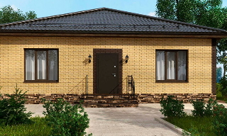 Проекты одноэтажных домов из кирпича | Строй-Пчр - Печора от 3568 рублей